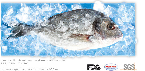 Almohadilla absorbente soakies para pescado